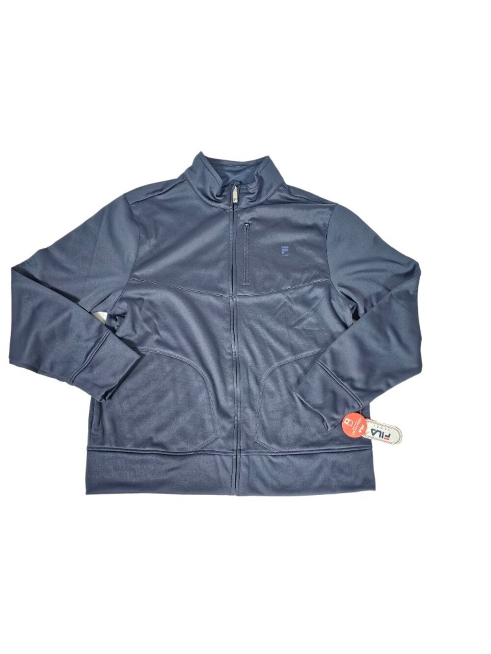 Fila Sport Mens Full Zip Fleece Lined Jacket Size Large NWT Blue Media Pocket